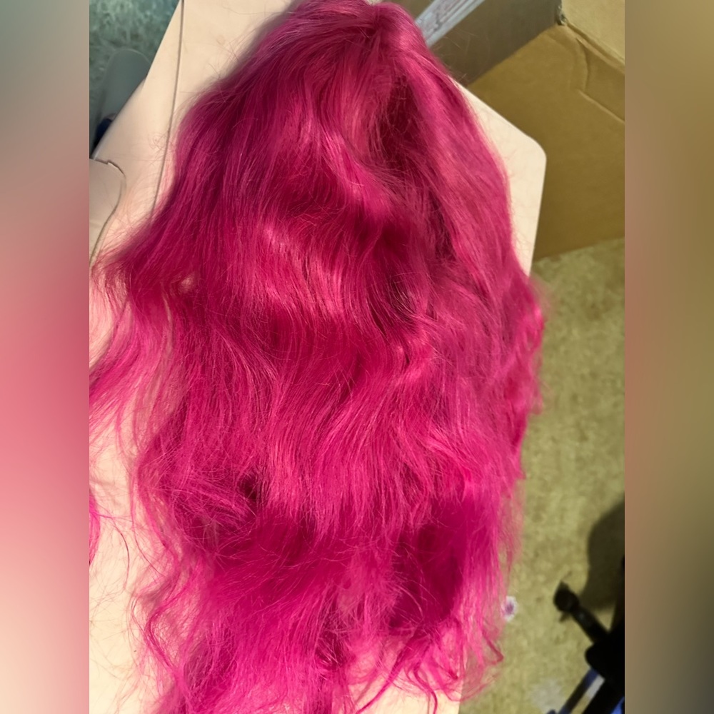 Magenta wig super pretty human hair